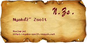 Nyakó Zsolt névjegykártya